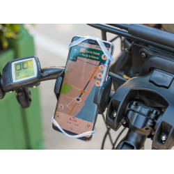 Support universel de téléphone pour vélo avec bande élastique pour une  taille flexible - Acheter sur PhoneLook