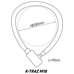 Zéfal - K-TRAZ M8 - Chaîne antivol pour vélo