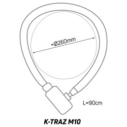 Antivol Velo Chaine A Cle Zefal K-Traz M10 Zefal