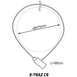 Zéfal - K-TRAZ C9 - Cable lock with key